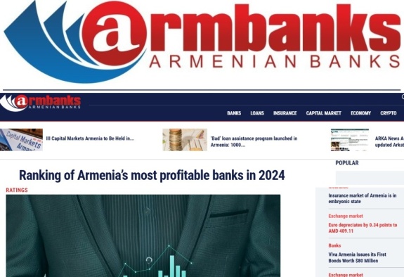 ARKA News Agency launches updated banking portal Armbanks.am   