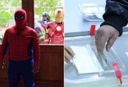 Spider-Man и Ко: активисты партии «Я против всех» пришли на заседание ЦИК Армении в костюмах героев Marvel