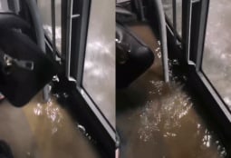 Автобусы в Ереване залило дождевой водой: пассажиры в панике (ВИДЕО) 