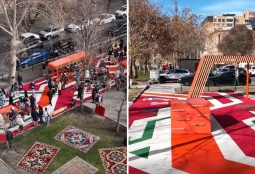 Игровой комплекс с гигантским армянским ковром "Вишапагоргом" открылся в Ереване (ВИДЕО) 