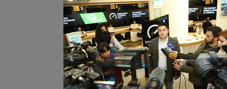 Ookla ընկերությունը Ucom-ին շնորհել է «Հայաստանում ամենաարագ շարժական ցանց 2017» մրցանակը