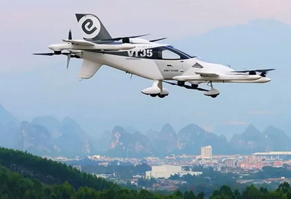 Беспилотные аэротакси между аэропортами и городами запустят в Китае 