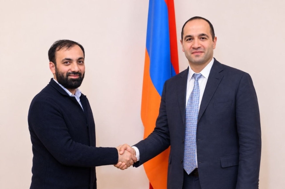 Promotion of Armenian technologies in international markets discussed by relevant minister and Krisp co-founder
