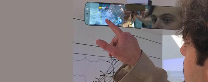 Создано автомобильное зеркало заднего вида с Android