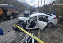 Սյունիքում բախվել են բեռնատարն ու Kia–ն․ վերջինիս վարորդը հոսպիտալացվել է
