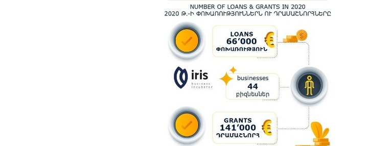 Бизнес-инкубатор IRIS в Армении осуществил в 2020 году инвестиций на сумму в 207 тыс. евро 