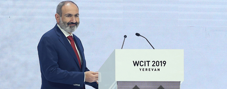 Пашинян на открытии WCIT-2019: "Мы сможем превратить Армению в одну из передовых и технологичных стран в мире"