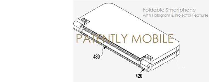 Samsung патентует складной смартфон со встроенным проектором