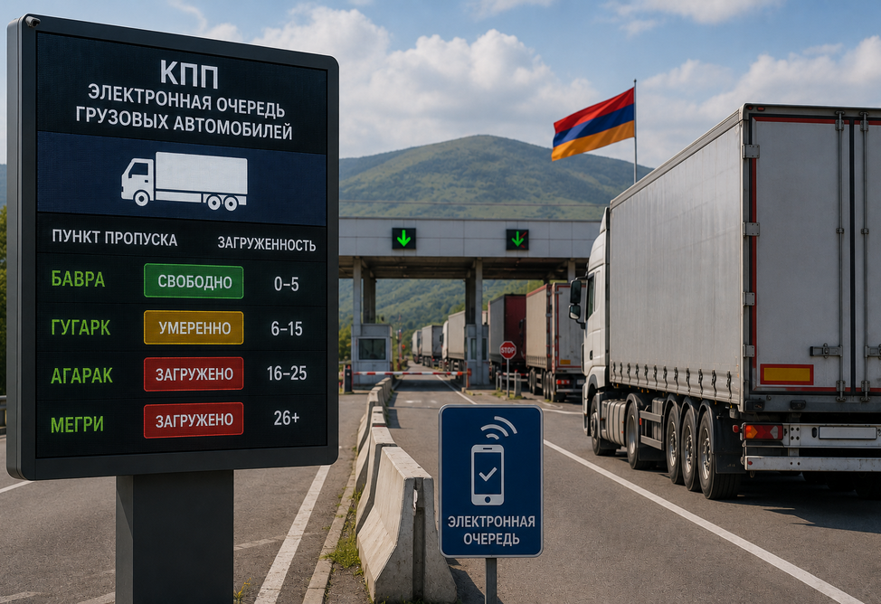 Armenia to Implement Electronic Queue System for Trucks at Border Checkpoints